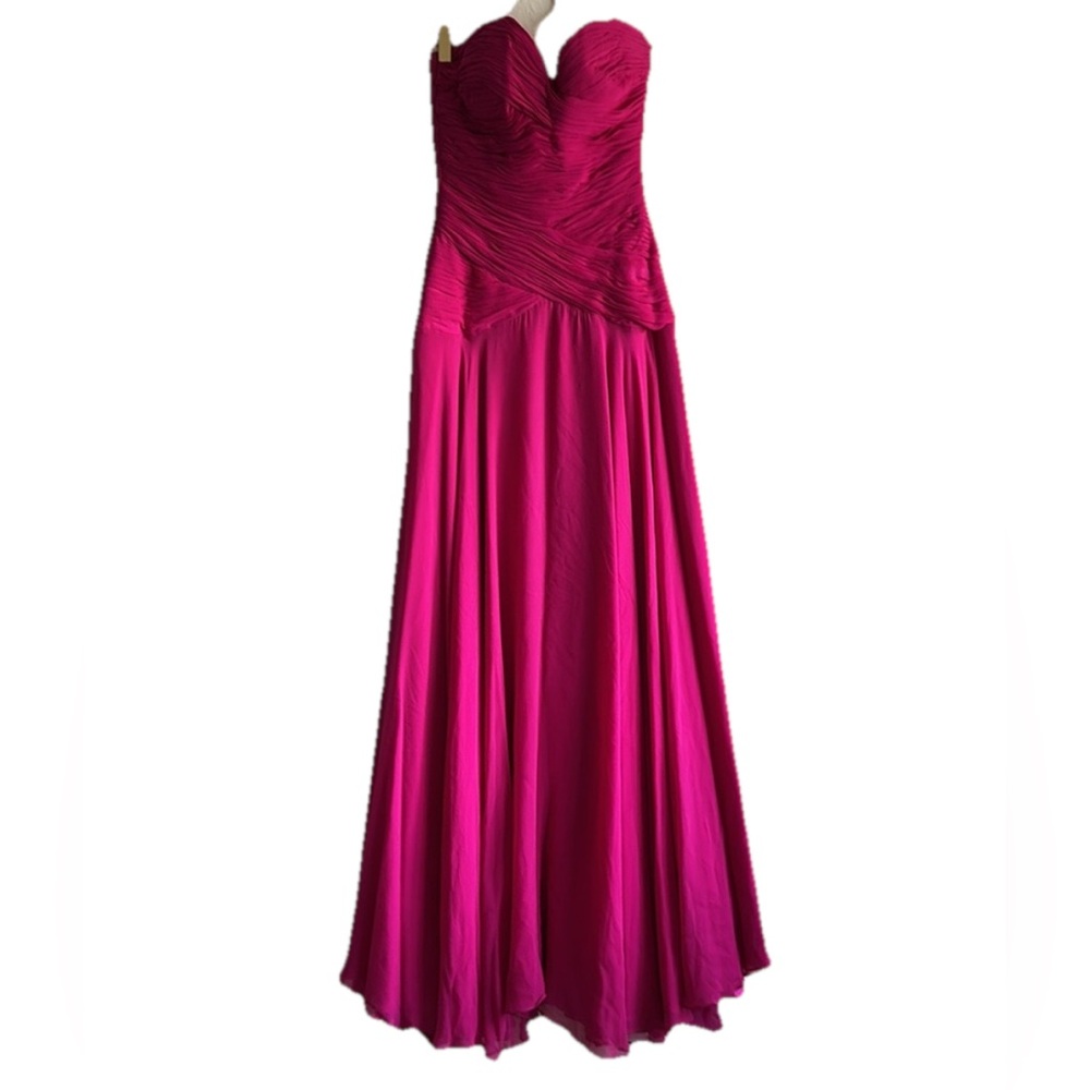 Sherri Hill Pink Strapless Gown